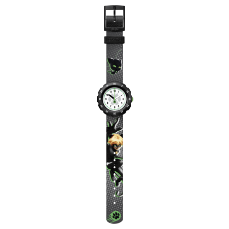 Orologio Flik Flak MIRACULOUS CAT NOIR FPSP058 | De Wrachien Gioielli