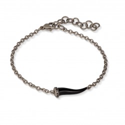 Bracciale Mano J LUCKY HORN CHBRT5BBRKSMNERO | De Wrachien Gioielli