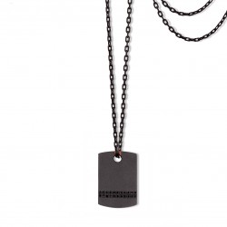 Collana in titanio e diamanti MANO J | De Wrachien Gioielli