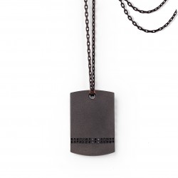 Collana in titanio e diamanti MANO J ECOPENTRG30BK | De Wrachien Gioielli