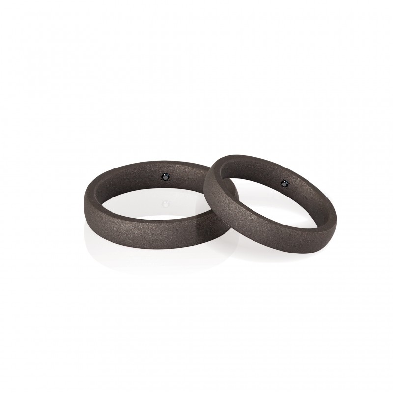 Fede Matrimoniale in titanio MANO J | De Wrachien Gioielli