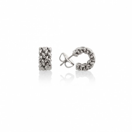 ORECCHINI CHICCO DI RISO A CERCHIO ARGENTO