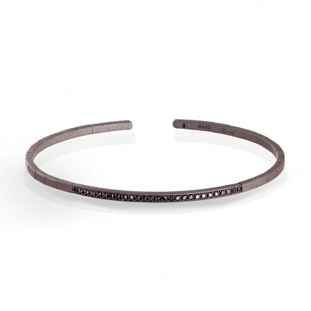Bracciale Mano J in titanio e diamanti SPRBRT27BBR| De Wrachien Gioielli