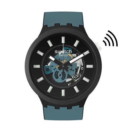 Orologio Swatch Big Bold NIGHT TRIP PAY! SB03B111-6000 | De Wrachien Gioielli