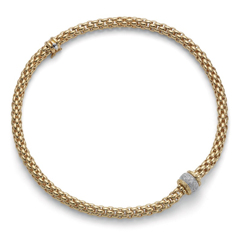Collana Fope in oro e diamanti | De Wrachien Gioielli