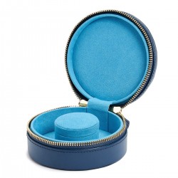 Portagioie SOPHIA MINI ROUND ZIP CASE INDIGO | DeWrachien Gioielli