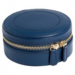 Portagioie SOPHIA MINI ROUND ZIP CASE INDIGO | DeWrachien Gioielli