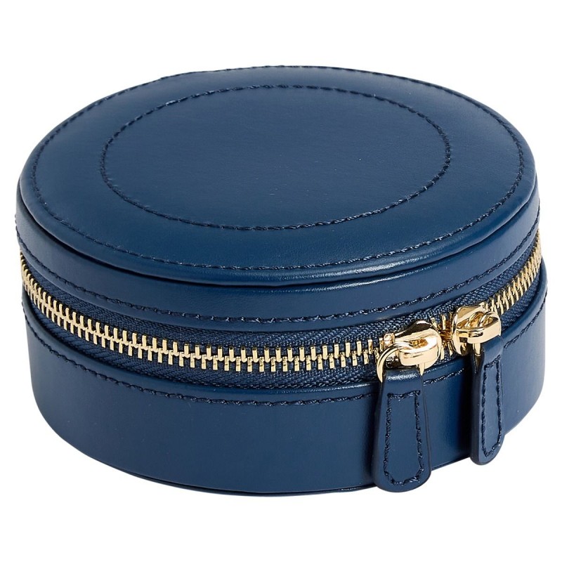 Portagioie SOPHIA MINI ROUND ZIP CASE INDIGO | DeWrachien Gioielli
