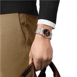 PRX POWERMATIC 80 MARRONE 40 mm LUNETTA IN ORO ROSA